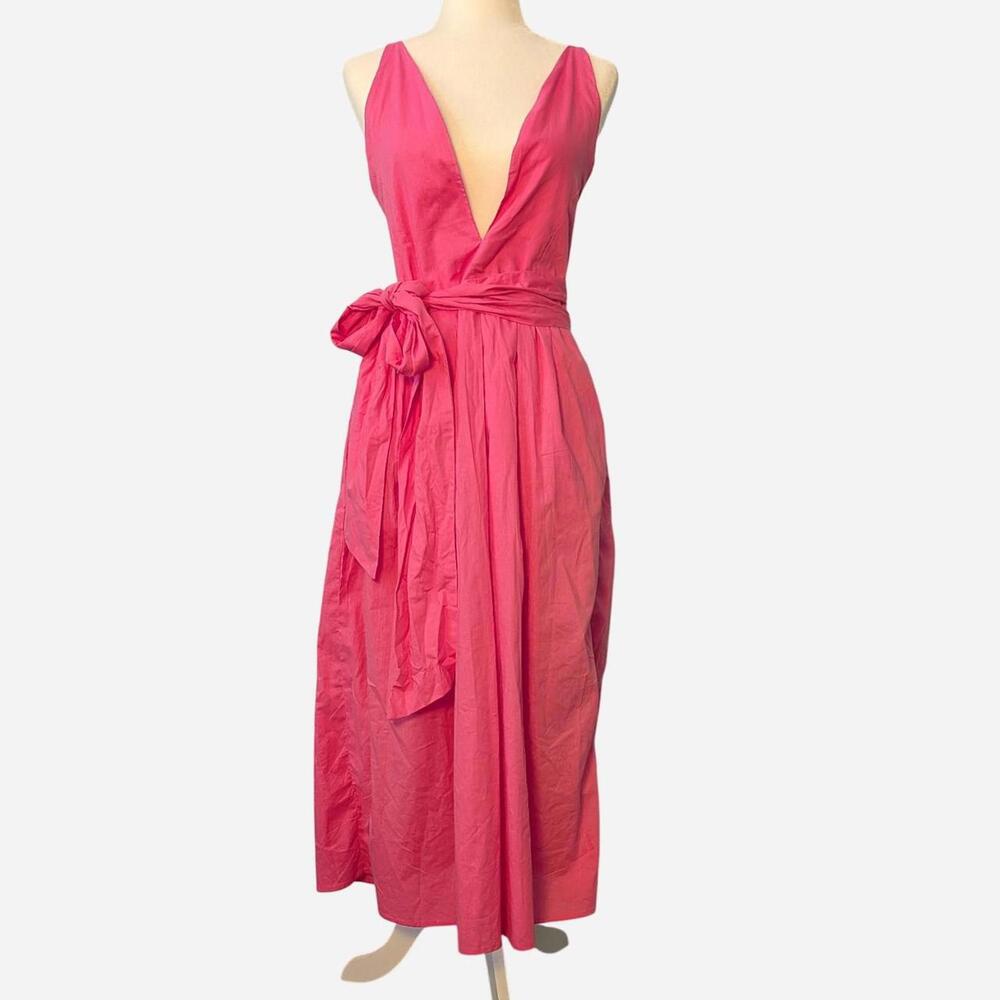 INCREDIBLE Vintage Y2K Spoon Jeans Hot Pink Cotton Midi Dress (M)